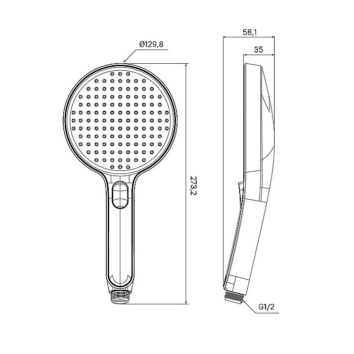 Душевая лейка Iddis Esper ESP3FCRi18 хром/белая купить в интернет-магазине сантехники Sanbest