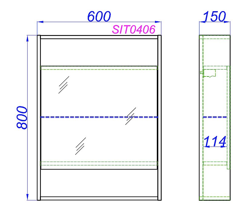 Зеркальный шкаф Aqwella City 60 светлое дерево купить в интернет-магазине сантехники Sanbest