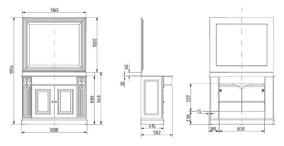 Зеркало Migliore RAVENNA 27335 в ванную от интернет-магазине сантехники Sanbest