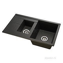 Мойка для кухни Акватон Делия 87 1A716232DE210 графит купить в интернет-магазине сантехники Sanbest