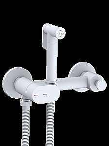Гигиенический душ со смесителем WeltWasserHIGI R02 WT белый матовый купить в интернет-магазине сантехники Sanbest