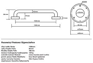 Поручень Bemeta Help program 301101102 купить в интернет-магазине сантехники Sanbest