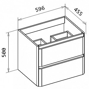 Тумба с раковиной BelBagno ALBANO 2C 60 Pino Scania для ванной в интернет-магазине Sanbest