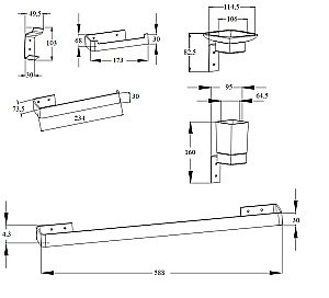 Набор аксессуаров Boch Mann CR-D01 купить в интернет-магазине сантехники Sanbest
