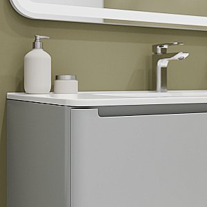 Тумба с раковиной Iddis Edifice 100 EDI10L0i95K светло-серая для ванной в интернет-магазине Sanbest