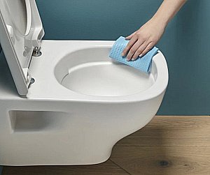 Унитаз подвесной Jacob Delafon STRUKTURA E21754RU-00 безободковый, с крышкой микролифт, с инсталляцией и кнопкой хром купить в интернет-магазине Sanbest