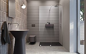 Душевое ограждение Radaway Furo Walk-in 150 10106788-01-01 стекло прозрачное/профиль хром купить в интернет-магазине Sanbest