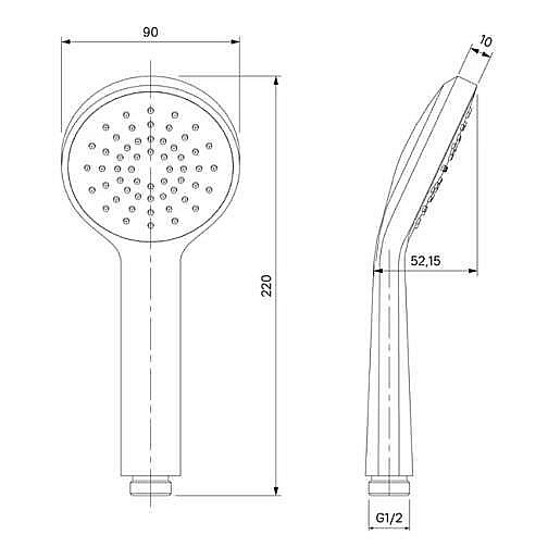 Душевая система Milardo Simp SIMSB1FM89 хром купить в интернет-магазине сантехники Sanbest