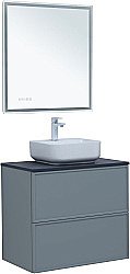 Тумба с раковиной Aquanet Арт 75 мисти грин для ванной в интернет-магазине Sanbest