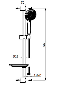 Душевой гарнитур Azario ESTA AZ-15752010 хром купить в интернет-магазине сантехники Sanbest