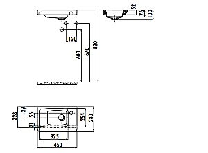 Раковина Creavit Memory 45 MY045-0000 белая купить в интернет-магазине Sanbest