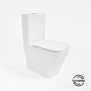 Унитаз-компакт Vincea Q-Line VT2-12T белый, с крышкой микролифт, с бачком, слив-торнадо купить в интернет-магазине Sanbest