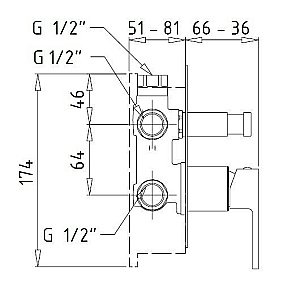 Смеситель для душа Migliore Kvant Black 30439 купить в интернет-магазине сантехники Sanbest