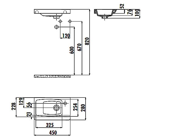 Раковина Creavit Memory 45 MY045-0000 белая купить в интернет-магазине Sanbest
