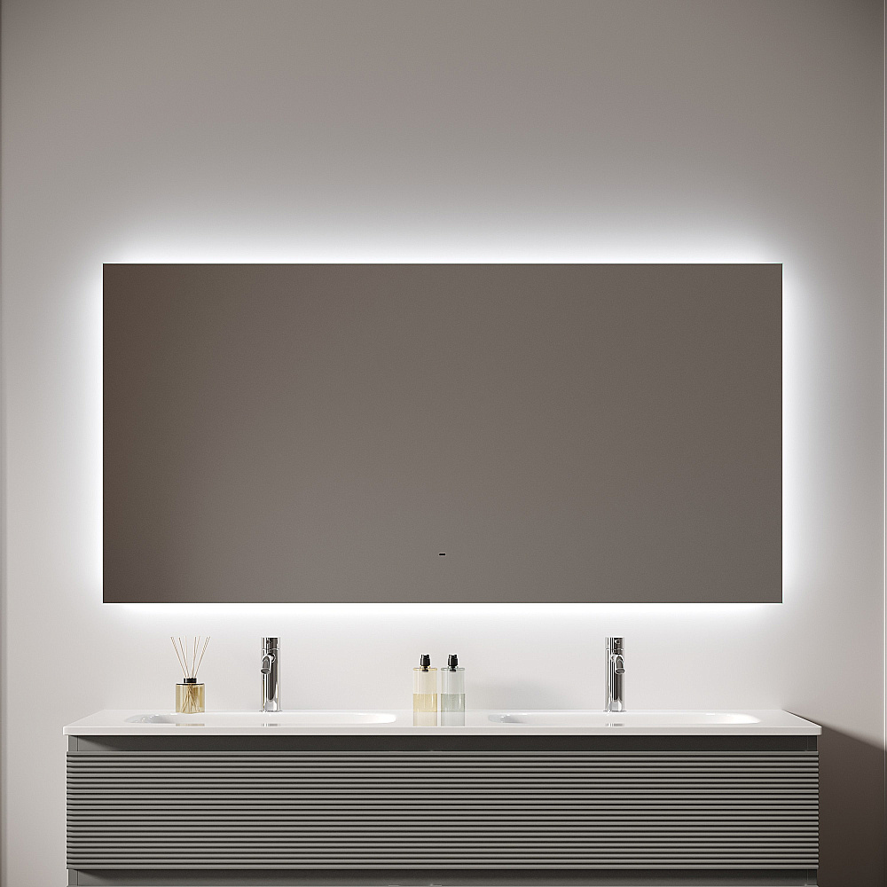 Зеркало с подсветкой Sancos Square 2.0 SQ2.1400 140х80 в ванную от интернет-магазине сантехники Sanbest