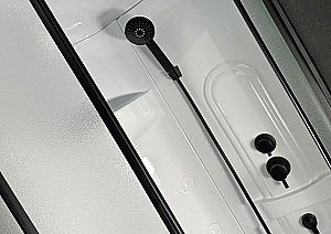 Душевая кабина Royal Bath Practic 90х90 RB 90HK1-M-BL стекло матовое/профиль черный купить в интернет-магазине Sanbest