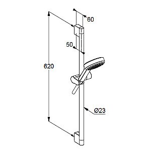 Душевой гарнитур Kludi Dive 6863039-00 черный матовый купить в интернет-магазине сантехники Sanbest