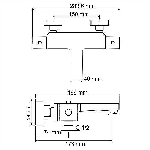 Смеситель для ванны WasserKRAFT Alme 1511T купить в интернет-магазине сантехники Sanbest