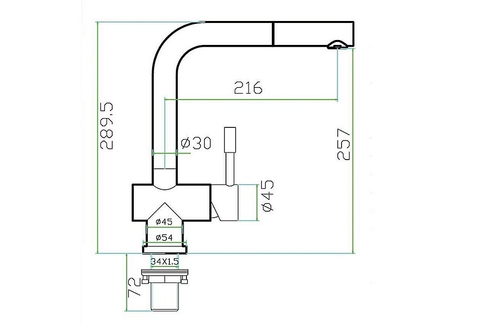 Смеситель для кухни Zorg Vitis SZR-0912 Сталь купить в интернет-магазине сантехники Sanbest