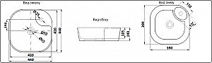 Раковина накладная Ceramalux N 44 9442 белая купить в интернет-магазине Sanbest
