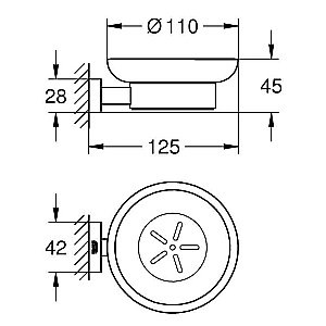 Мыльница Grohe Essentials Cube 40754001 купить в интернет-магазине сантехники Sanbest