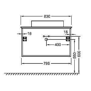 Тумба с раковиной и столешницей Jacob Delafon MADELEINE 80 белый матовый для ванной в интернет-магазине Sanbest