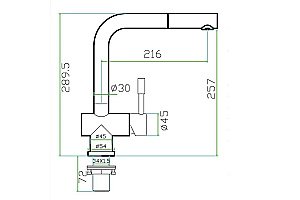 Смеситель для кухни Zorg Vitis SZR-0912 Сталь купить в интернет-магазине сантехники Sanbest