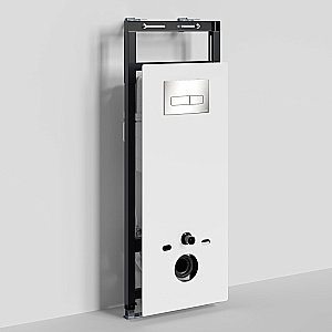 Инсталляция для унитаза WasserKraft Salm 27TLT.010.ME.WH.BN03 белая панель/кнопка никель купить в интернет-магазине сантехники Sanbest