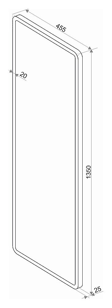 Зеркало Континент Loren ЗЛП430 45,5x135 в ванную от интернет-магазине сантехники Sanbest
