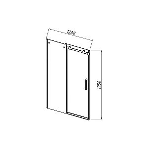 Душевая дверь Vincea Como-N VDS-4CN120CLB 120 стекло прозрачное/профиль черный купить в интернет-магазине Sanbest