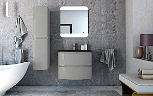 Тумба с раковиной Cezares VAGUE 70 54854+82427 Grigio lucido для ванной в интернет-магазине Sanbest