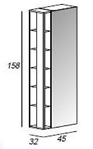 Колонна Cezares Moderno с одной распашной дверцей для ванной в интернет-магазине сантехники Sanbest