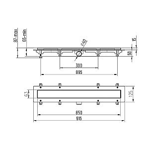 Душевой лоток PAINI Line CH850LN 85 с рамкой, хром купить в интернет-магазине Sanbest