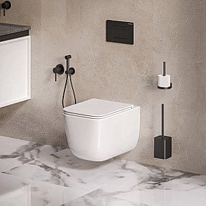 Унитаз подвесной Grossman GR-4409SQ белый, безободковый, с крышкой микролифт, слив торнадо купить в интернет-магазине Sanbest