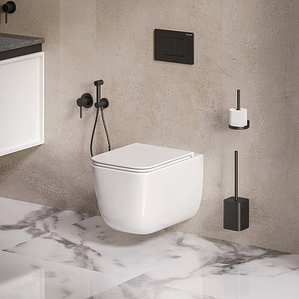 Унитаз подвесной Grossman GR-4409SQ белый, безободковый, с крышкой микролифт, слив торнадо купить в интернет-магазине Sanbest