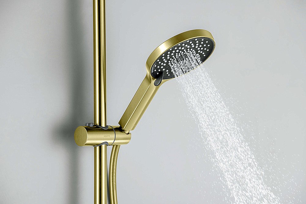 Душевой гарнитур Aquatek Лугано AQ2022BG золото шлифованное купить в интернет-магазине сантехники Sanbest