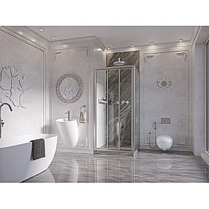 Душевой уголок Ambassador Forsa NX 17021102NX-100NX 110х100 стекло прозрачное/профиль хром купить в интернет-магазине Sanbest