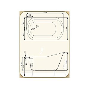 Ванна чугунная Magliezza Gracia 170x76 белая/ножки бронза купить в интернет-магазине Sanbest
