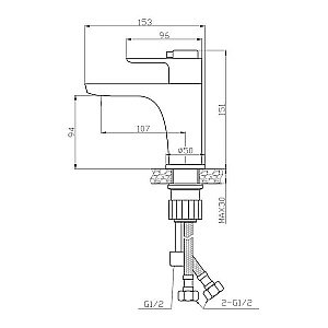 Смеситель для раковины Rossinka RS50-15 купить в интернет-магазине сантехники Sanbest