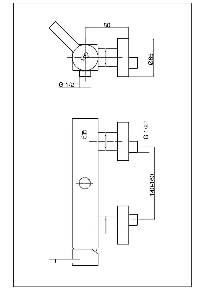 Смеситель для душа GPD QUADRO MDB90 купить в интернет-магазине сантехники Sanbest