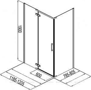 Душевой уголок Aquanet Logic RC1200 AE32-S-120x80U-CT 120x80 купить в интернет-магазине Sanbest