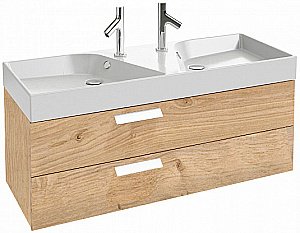 Тумба с раковиной Jacob Delafon RYTHMIK 120 EB1305-E70+EXM112-Z-00 арлингтонский дуб для ванной в интернет-магазине Sanbest