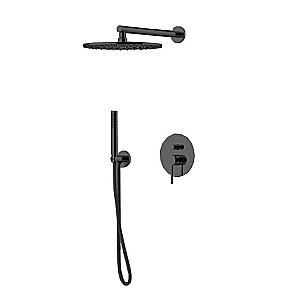 Душевая система Gattoni Circle Two 9190/PDNO (аналог 9090/PDNO) черная матовая купить в интернет-магазине сантехники Sanbest