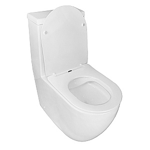 Унитаз моноблок Azario Morano AZ-1001 белый, безободковый, с крышкой микролифт купить в интернет-магазине Sanbest