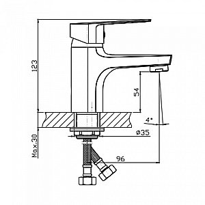 Смеситель для раковины Orange Loop M26-021w белый купить в интернет-магазине сантехники Sanbest