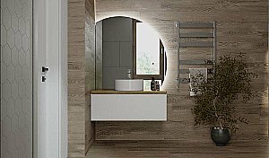 Зеркало Jorno Solis 106 Sol.02.106/W/JR в ванную от интернет-магазине сантехники Sanbest