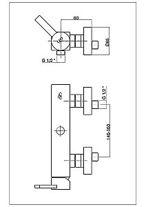 Смеситель для душа GPD QUADRO MDB90 купить в интернет-магазине сантехники Sanbest
