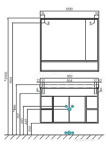 Зеркальный шкаф Акватон Флай 100 светлое дерево купить в интернет-магазине сантехники Sanbest