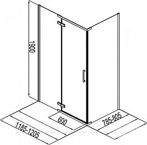 Душевой уголок Aquanet Logic RC1200 AE32-S-120x80U-CT 120x80 стекло прозрачное/профиль хром купить в интернет-магазине Sanbest