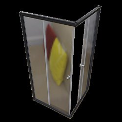 Душевой уголок Радомир Дрим 90х110 стекло прозрачное/профиль черный купить в интернет-магазине Sanbest